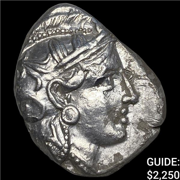 Attica, Athens 353-294 BC Silver Tetradrachm  NEARLY UNCIRCULATED