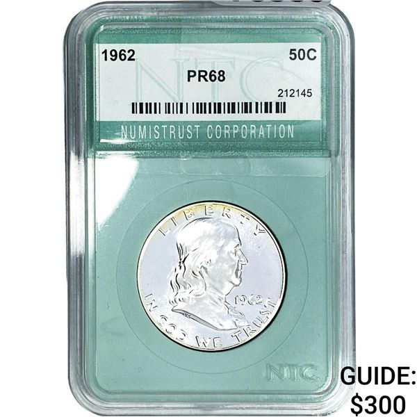1962 Franklin Half Dollar NTC PR68