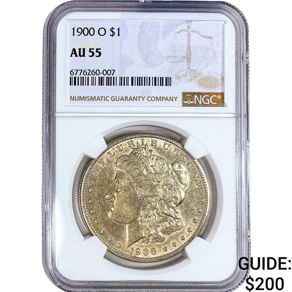 1900-O Morgan Silver Dollar NGC AU55