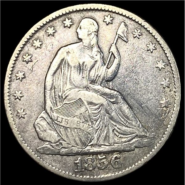 1856-O Silver Seated Liberty Half Dollar   LIGHTLY CIRCULATED