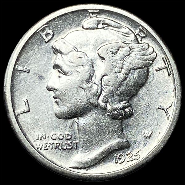 1925-S Silver Mercury Dime CLOSELY   UNCIRCULATED