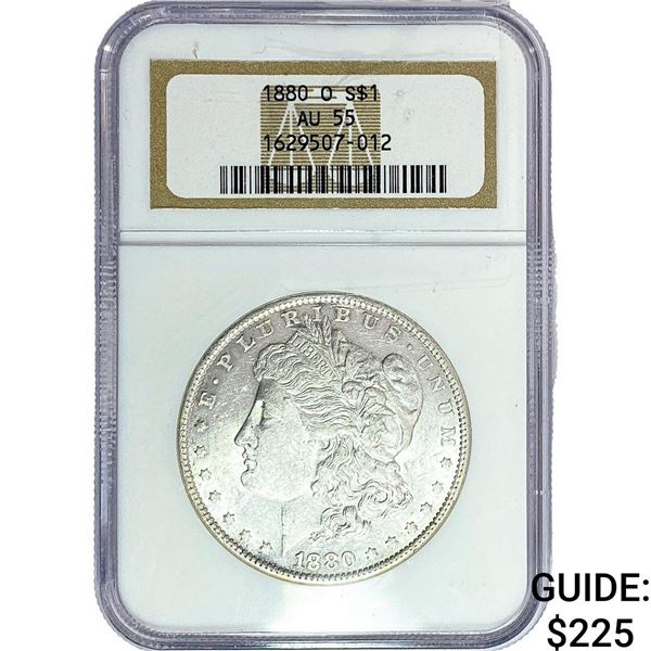 1880-O Morgan Silver Dollar NGC AU55