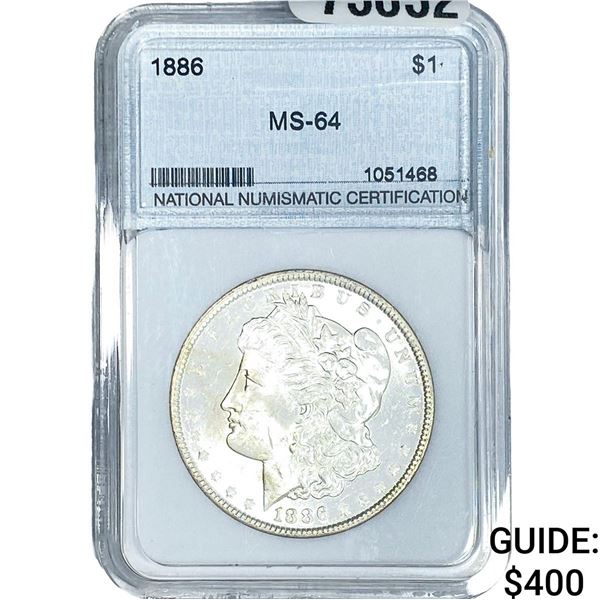1886 Morgan Silver Dollar NNC MS64