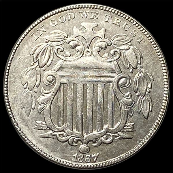 1867 Shield Nickel CLOSELY UNCIRCULATED