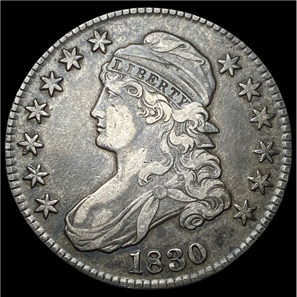 1830 Capped Bust Half Dollar NEARLY  UNCIRCULATED