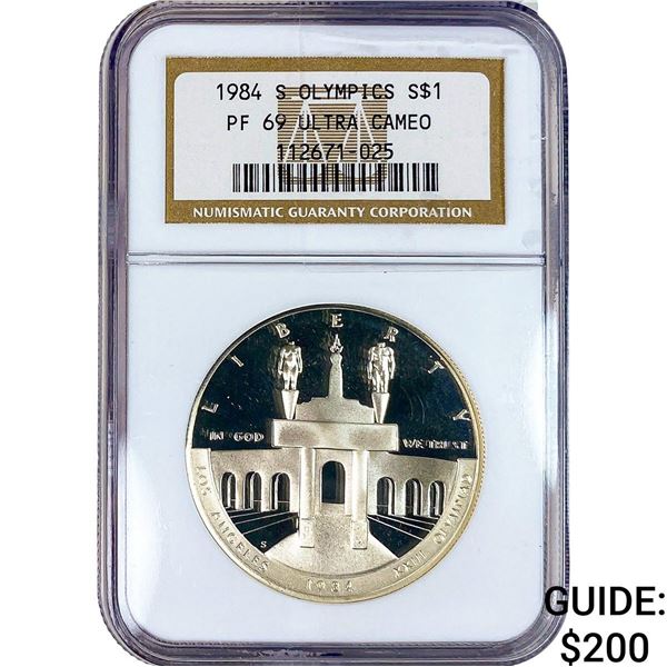 1984-S $1 Sliver Olympics NGC PF69 Ultra  Cameo