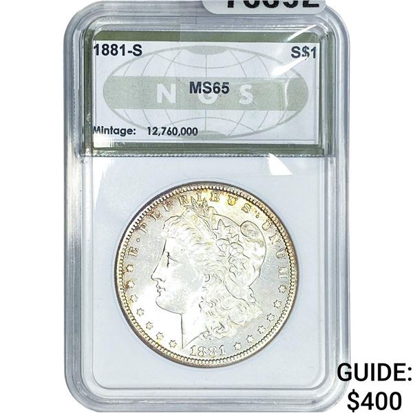 1881-S Morgan Silver Dollar NGS MS65