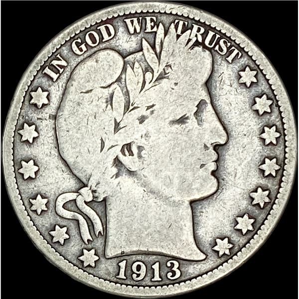 1913 Silver Barber Half Dollar NICELY   CIRCULATED