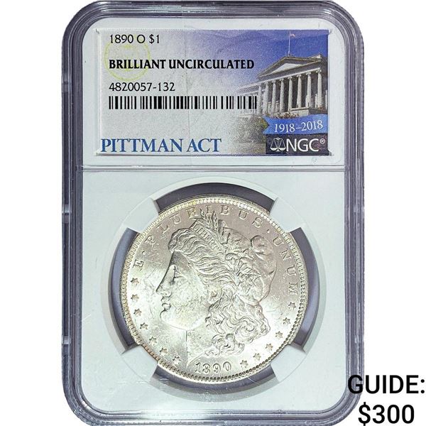 1890-O Morgan Silver Dollar NGC