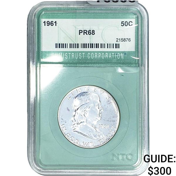 1961 Franklin Half Dollar NTC PR68