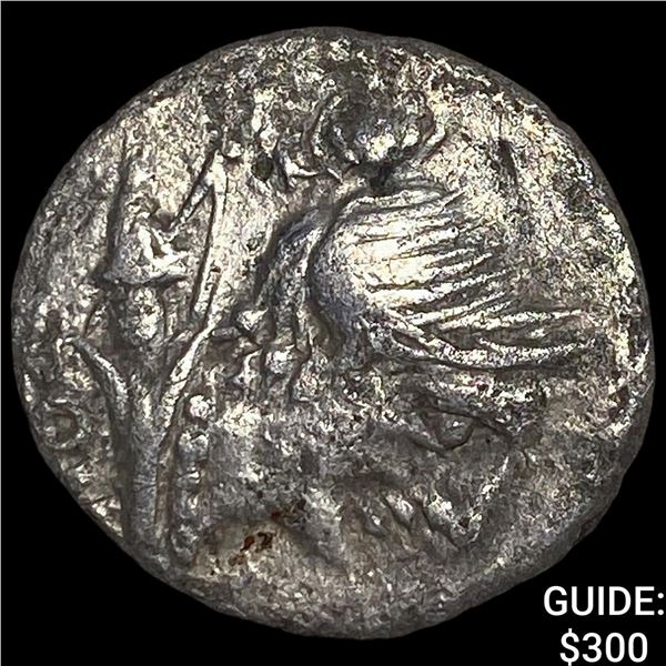 96 BC Roman Republic C. Publicius A. Silver  Denarius NEARLY UNCIRCULATED