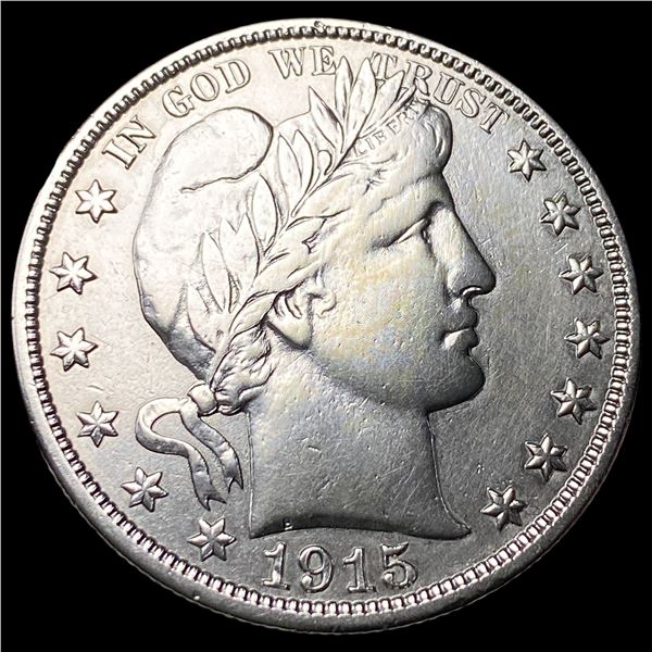 1915 Silver Barber Half Dollar CLOSELY   UNCIRCULATED