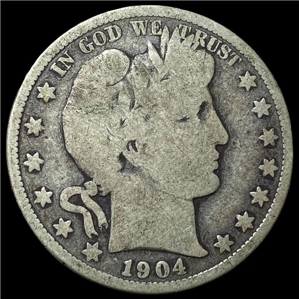 1904-O Silver Barber Half Dollar NICELY  CIRCULATED