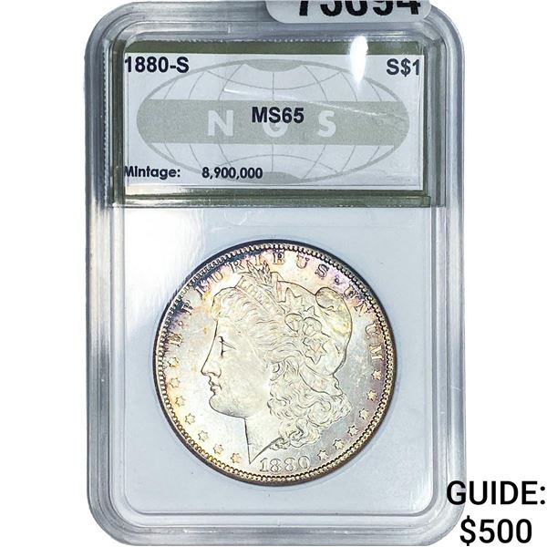 1880-S Morgan Silver Dollar NGS MS65