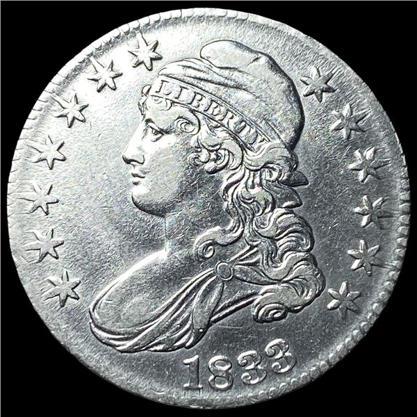 1833 Capped Bust Half Dollar CLOSELY  UNCIRCULATED