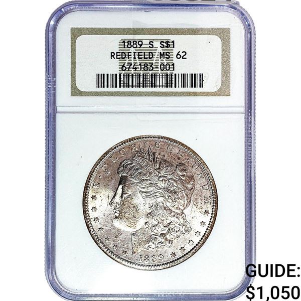 1889-S Morgan Silver Dollar NGC MS62