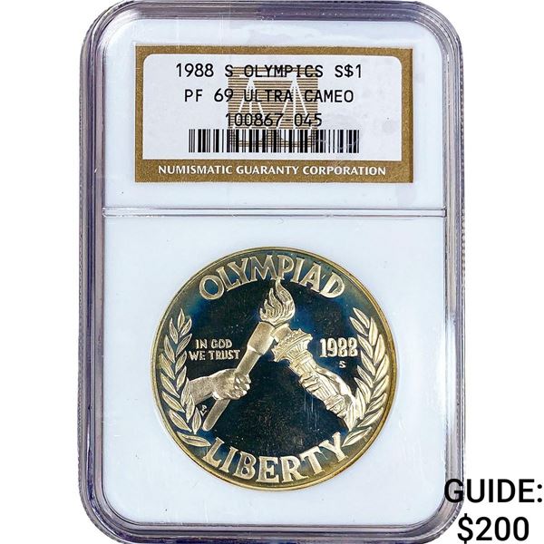 1988-S $1 Sliver Olympics NGC PF69 Ultra  Cameo