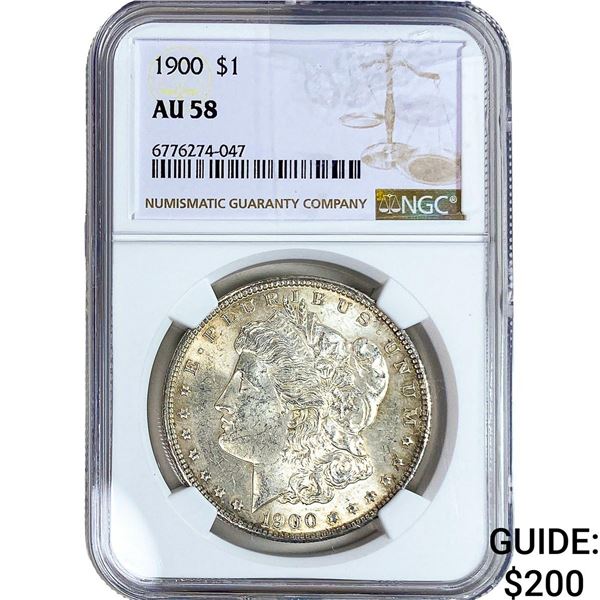 1900 Morgan Silver Dollar NGC AU58