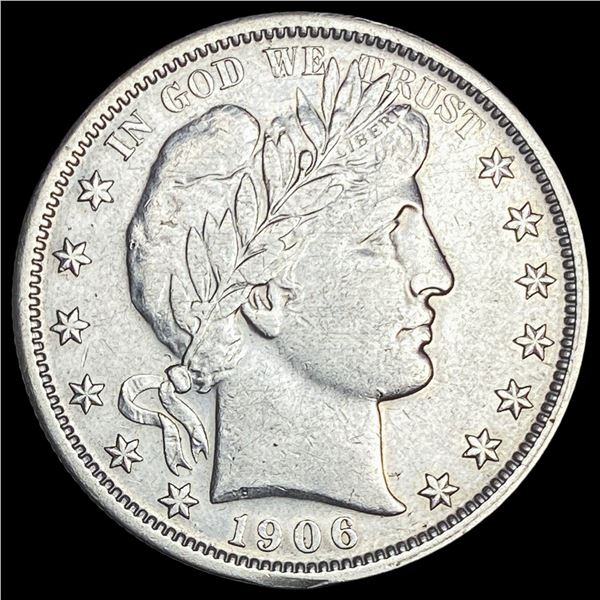1906-O Silver Barber Half Dollar NEARLY   UNCIRCULATED