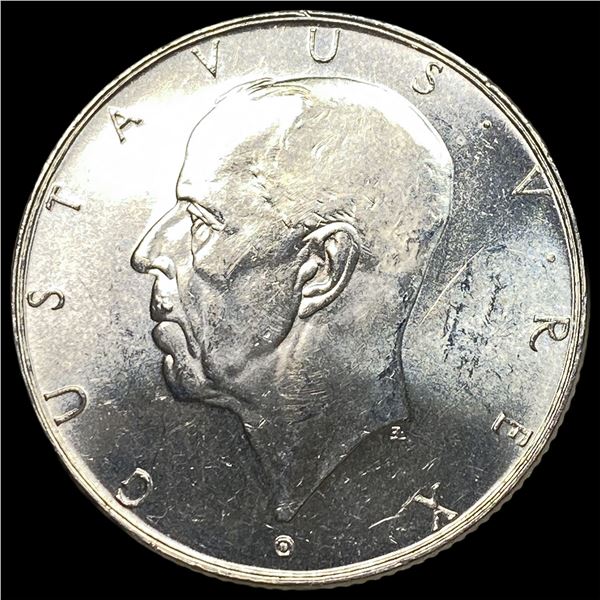 1938 Sweden Silver 2 Kroner UNCIRCULATED