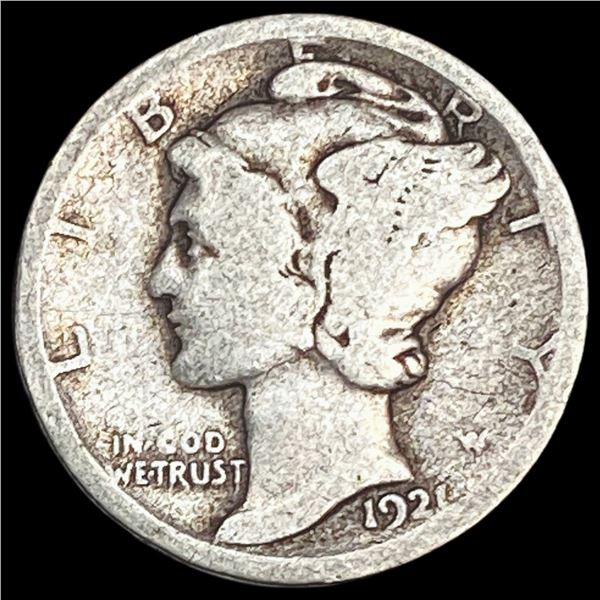 1921 Silver Mercury Dime NICELY CIRCULATED