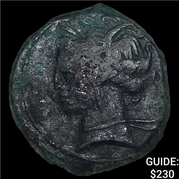 Ancient Carthage, Zeugitana, 250-220 BC  Bronze 19mm Unit NEARLY UNCIRCULATED