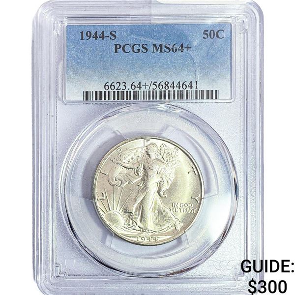 1944-S Walking Liberty Half Dollar PCGS MS64+