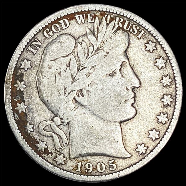 1905-S Silver Barber Half Dollar NICELY   CIRCULATED