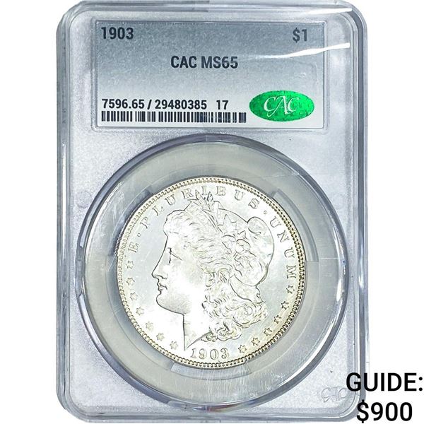 1903 Morgan Silver Dollar CAC MS65