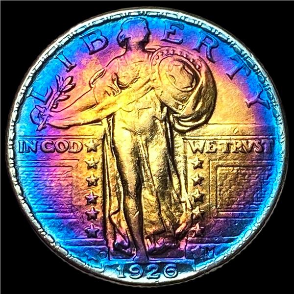 1926-D Toned Standing Liberty Quarter CLOSELY  UNCIRCULATED