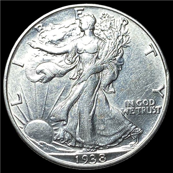 1938-D Silver Walking Liberty Half Dollar  CLOSELY UNCIRCULATED