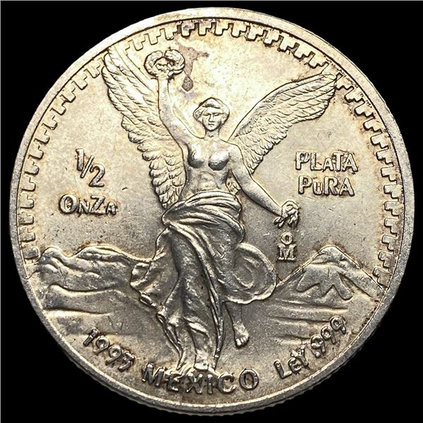 1993 Mexico Silver 1/2 Oz Libertad NEARLY  UNCIRCULATED
