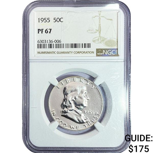 1955 Franklin Half Dollar NGC PF67