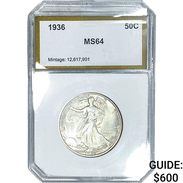 1936 Walking Liberty Half Dollar PCI MS64