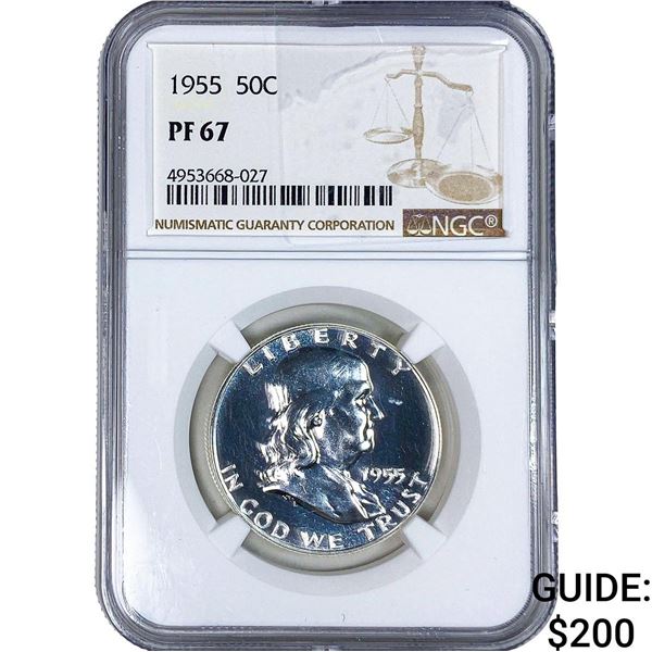 1955 Franklin Half Dollar NGC PF67