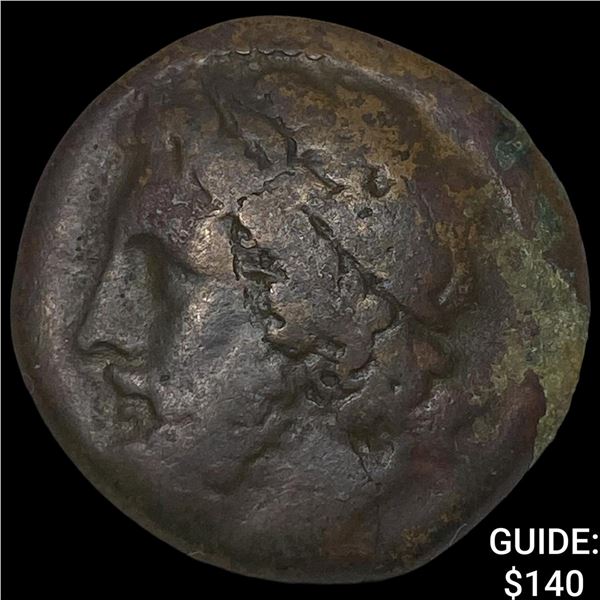 Ancient Sicily, Syracuse Hieron II 275-215 BC  Bronze Unit NEARLY UNCIRCULATED