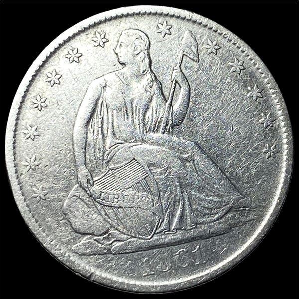 1861-O Silver Seated Liberty Half Dollar  NEARLY UNCIRCULATED
