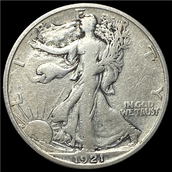 1921-S Silver Walking Liberty Half Dollar  LIGHTLY CIRCULATED