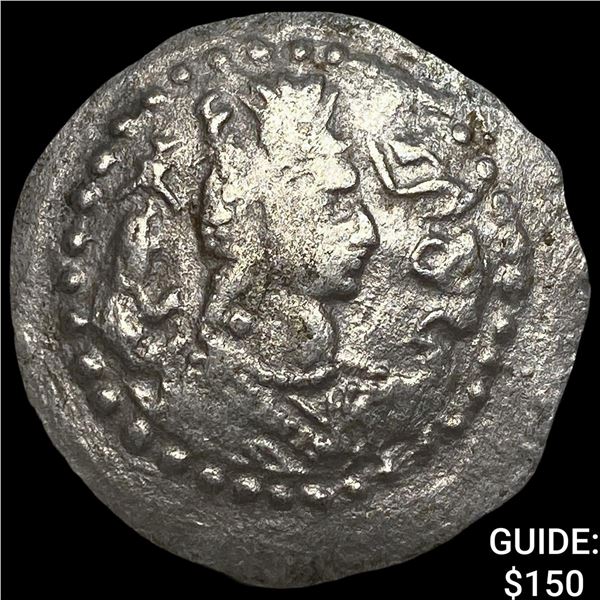 Hunnic Tribes, Western Turks 630-711 AD  Silver Drachm NEARLY UNCIRCULATED