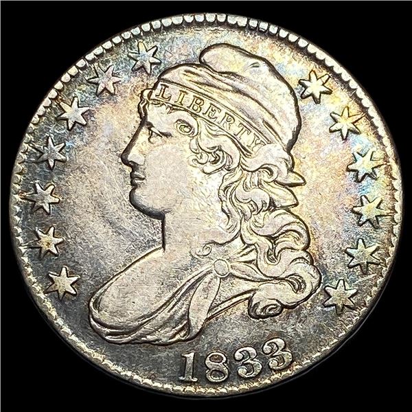 1833 Capped Bust Half Dollar NEARLY   UNCIRCULATED