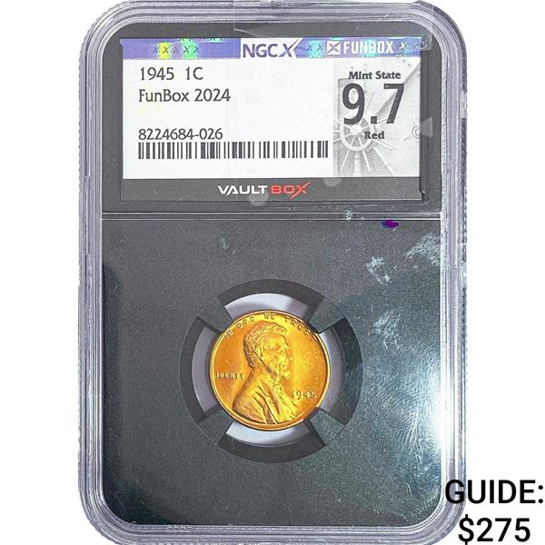 1945 Wheat Cent NGC  Red