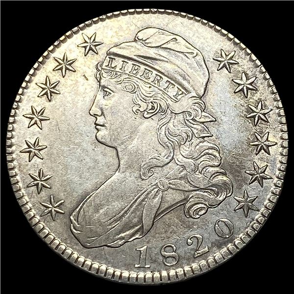 1820 Capped Bust Half Dollar CLOSELY   UNCIRCULATED