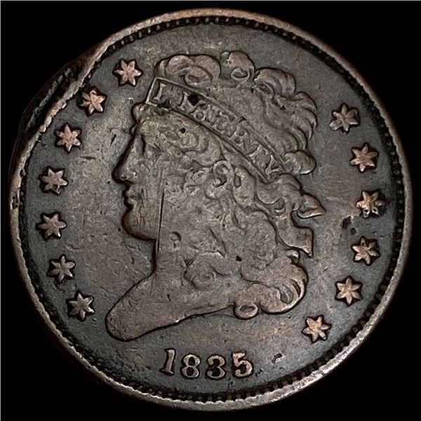 1835 Classic Head Half Cent LIGHTLY   CIRCULATED