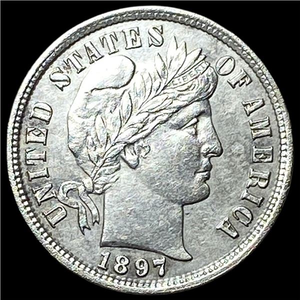 1897 Silver Barber Dime CLOSELY UNCIRCULATED