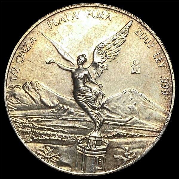2002 Mexico Silver 1/2 Oz Libertad GEM BU