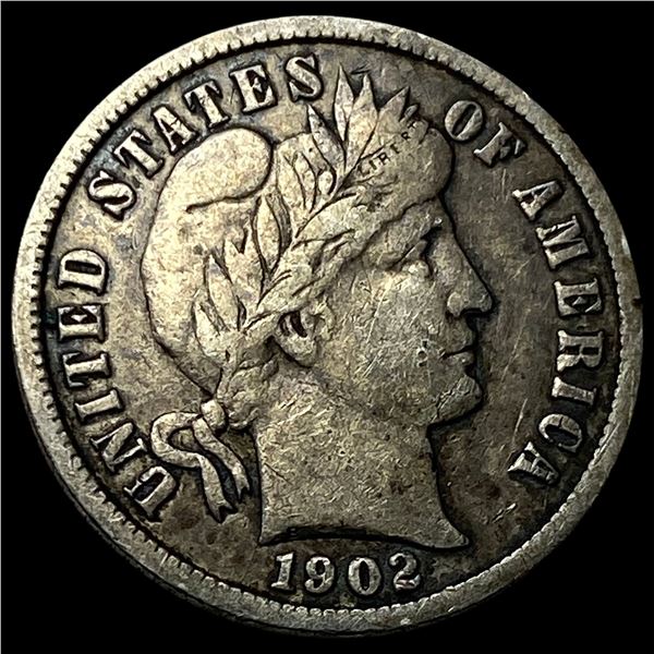 1902 Silver Barber Dime HIGH GRADE
