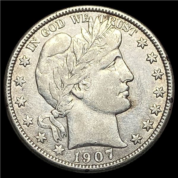 1907-O Silver Barber Half Dollar NEARLY   UNCIRCULATED