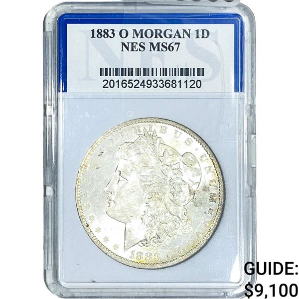 1883-O Morgan Silver Dollar NES MS67