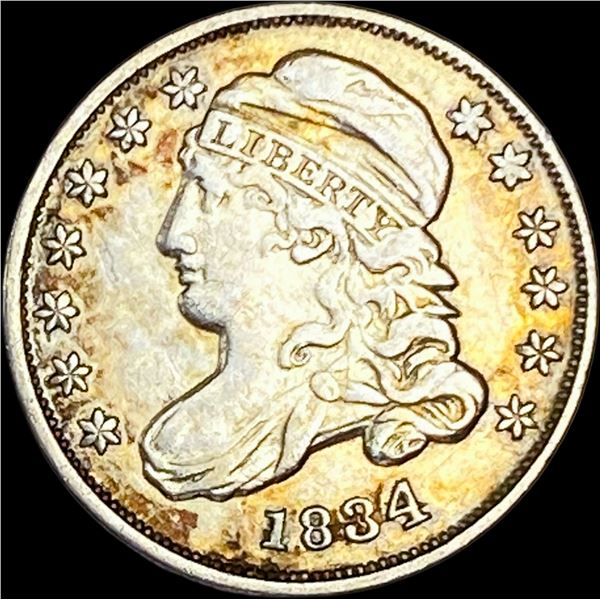 1834 Capped Bust Dime ABOUT UNCIRCULATED