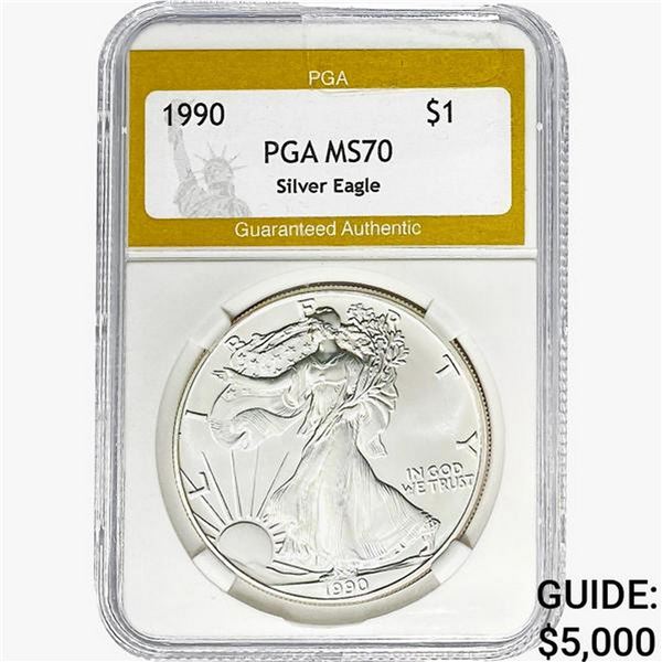 1990 American Silver Eagle PGA MS70